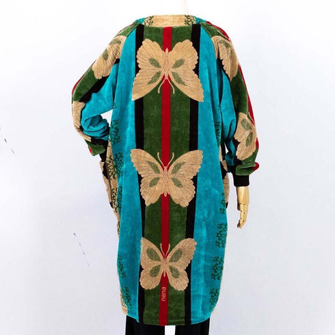 ガウン 横浜ナナ NANA ルームウェア サイズL B蝶 ベージュ nn-gwn1A